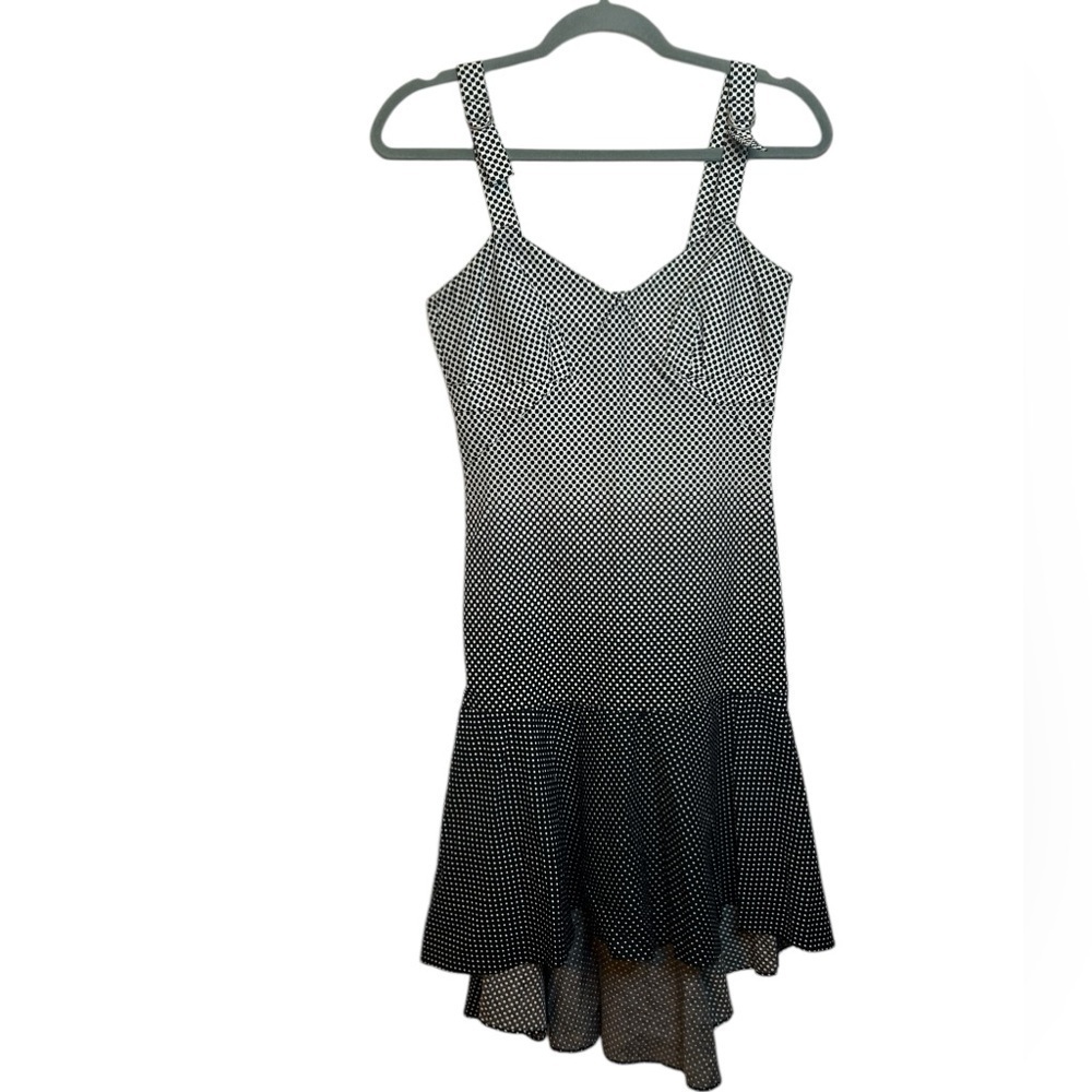 Armani Exchange Polka Dot Drop Waist Retro Dress